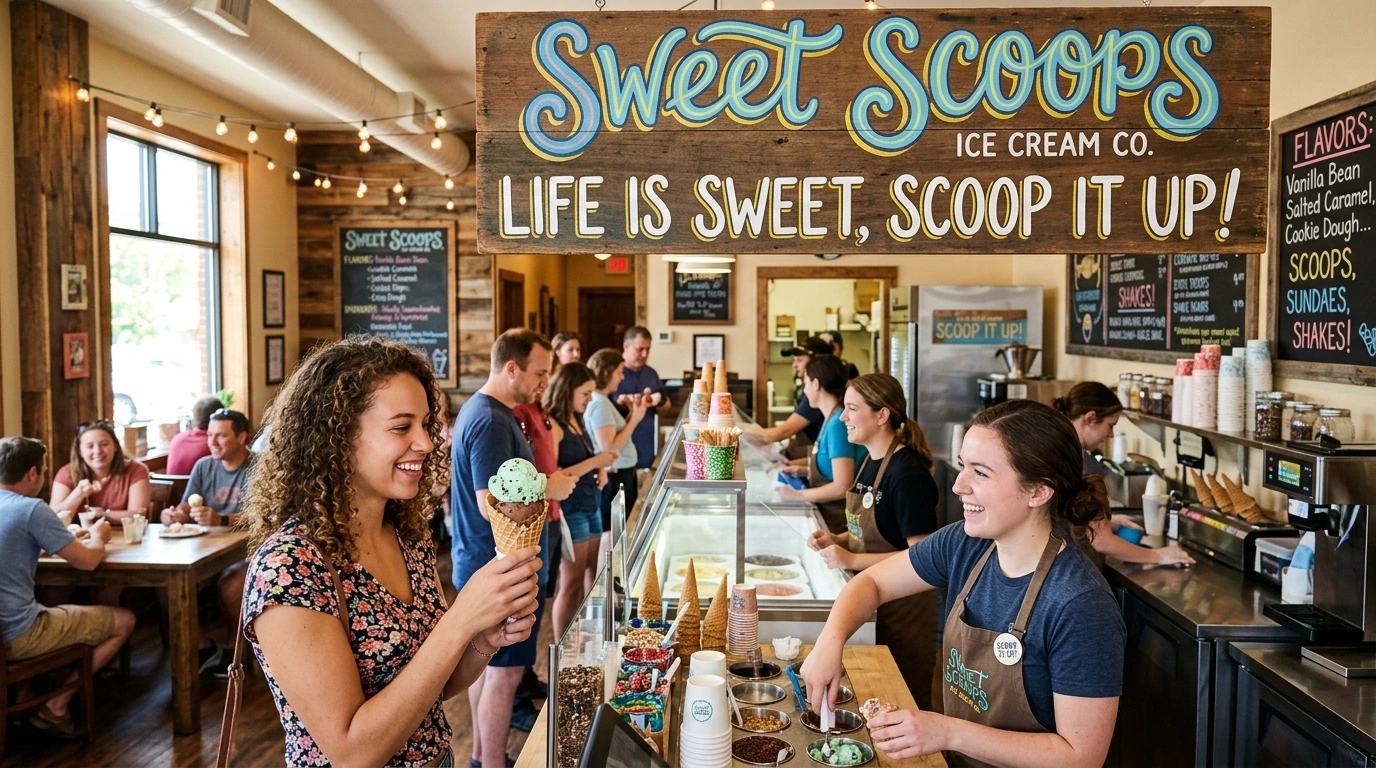 Premium Ice Cream Parlor Slogans
