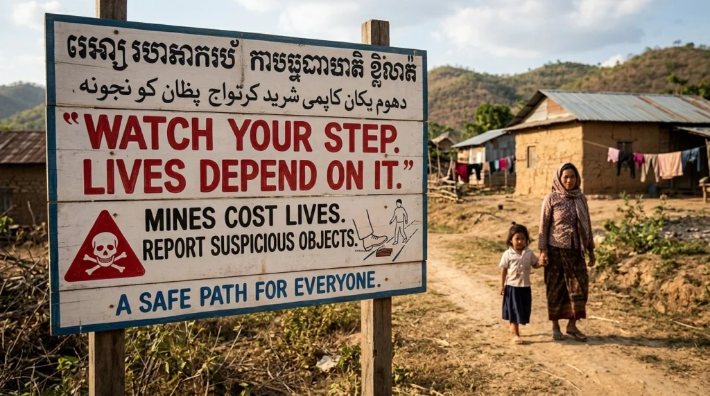 landmine awareness slogans