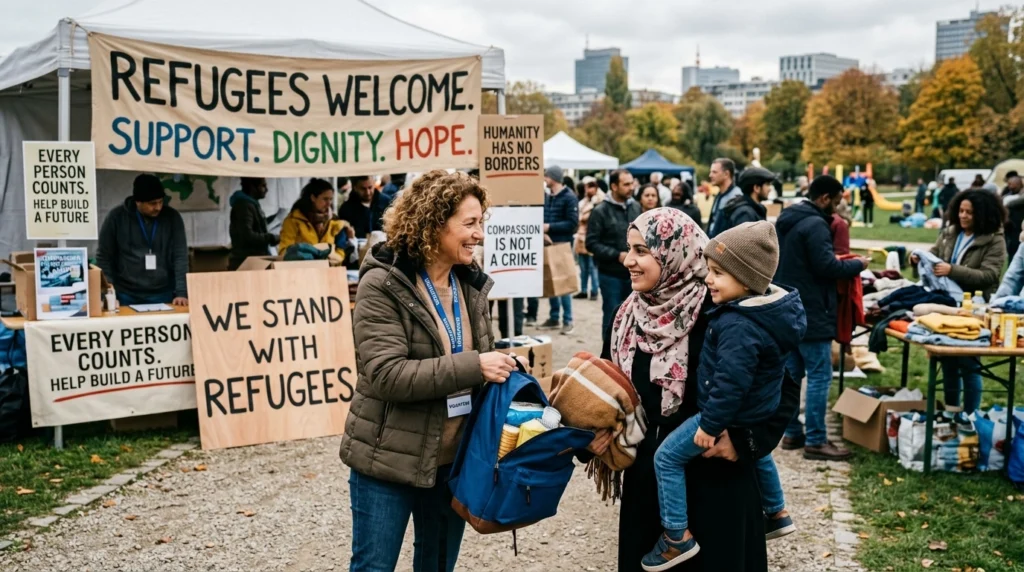 refugee support slogans